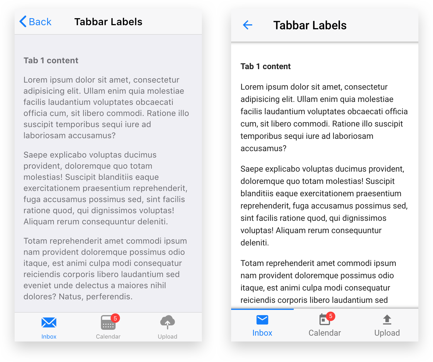 Navigation Bars in v4