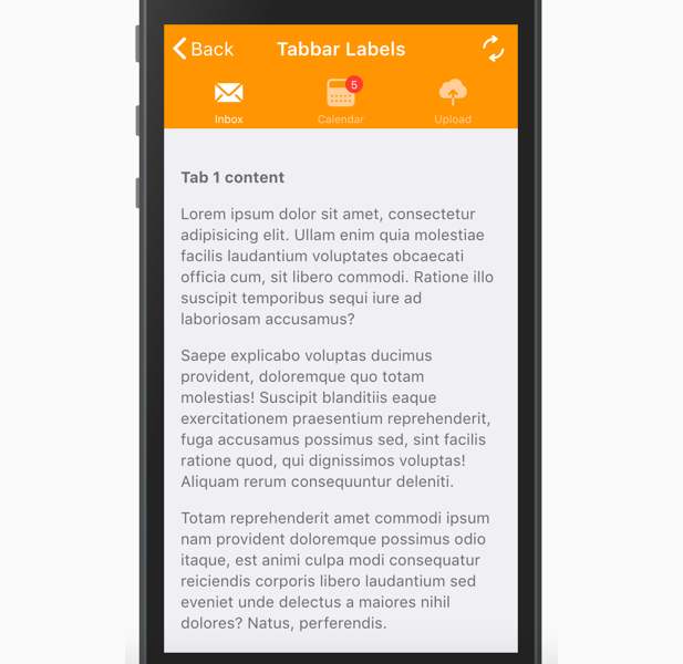 Top Tabbar in v4 iOS theme